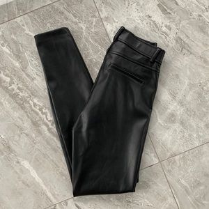 ZARA - FAUX BLACK CLASSY LEATHER LEGGINGS
